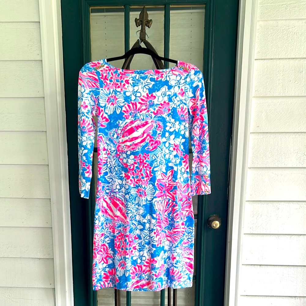 Lilly Pulitzer Bay Blue Pop Pop Sophie Dress size xs